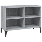 vidaXL TV-Schrank mit Metallbeinen Grau Sonoma 69,5x30x50 cm