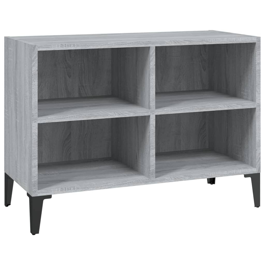 vidaXL TV-Schrank mit Metallbeinen Grau Sonoma 69,5x30x50 cm