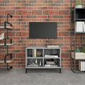 vidaXL TV-Schrank mit Metallbeinen Grau Sonoma 69,5x30x50 cm