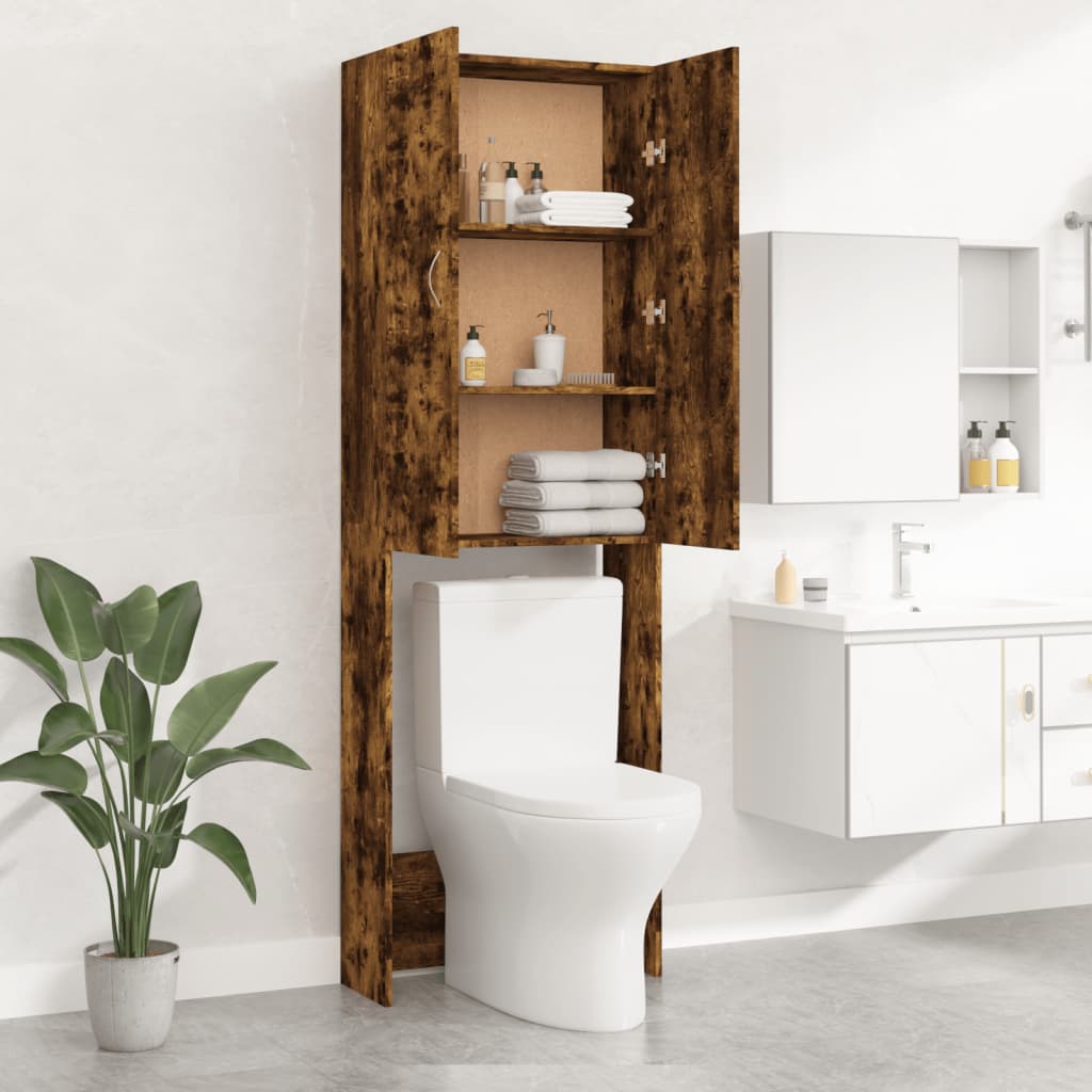 vidaXL Waschmaschinenschrank Räuchereiche 64x25,5x190 cm