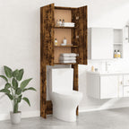 vidaXL Waschmaschinenschrank Räuchereiche 64x25,5x190 cm
