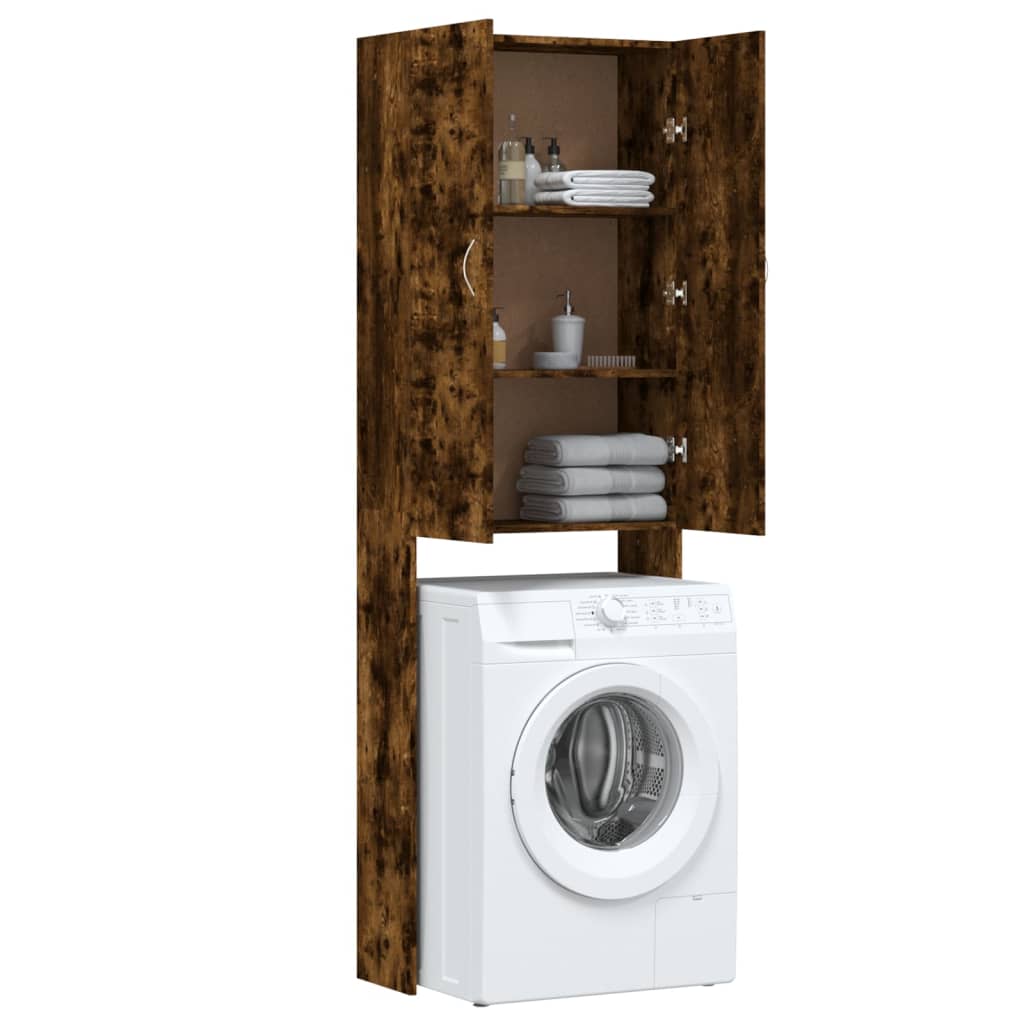 vidaXL Waschmaschinenschrank Räuchereiche 64x25,5x190 cm