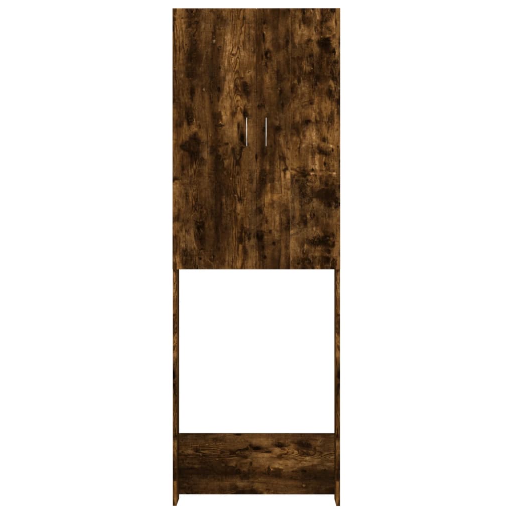 vidaXL Waschmaschinenschrank Räuchereiche 64x25,5x190 cm