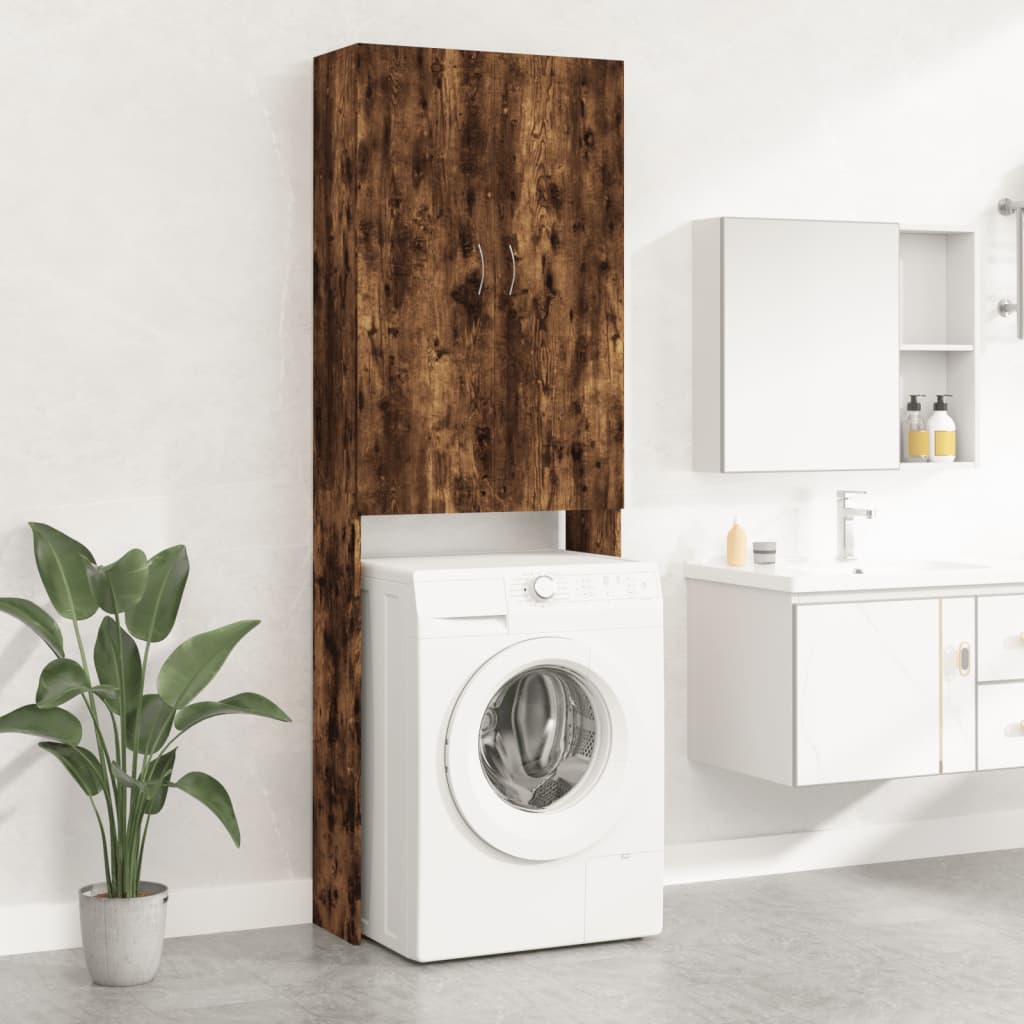 vidaXL Waschmaschinenschrank Räuchereiche 64x25,5x190 cm