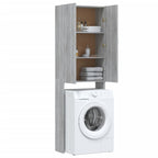 vidaXL Waschmaschinenschrank Grau Sonoma 64x25,5x190 cm