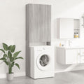 vidaXL Waschmaschinenschrank Grau Sonoma 64x25,5x190 cm