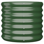 vidaXL Pflanzkübel Verzinkter Stahl 40x40x36 cm Grün