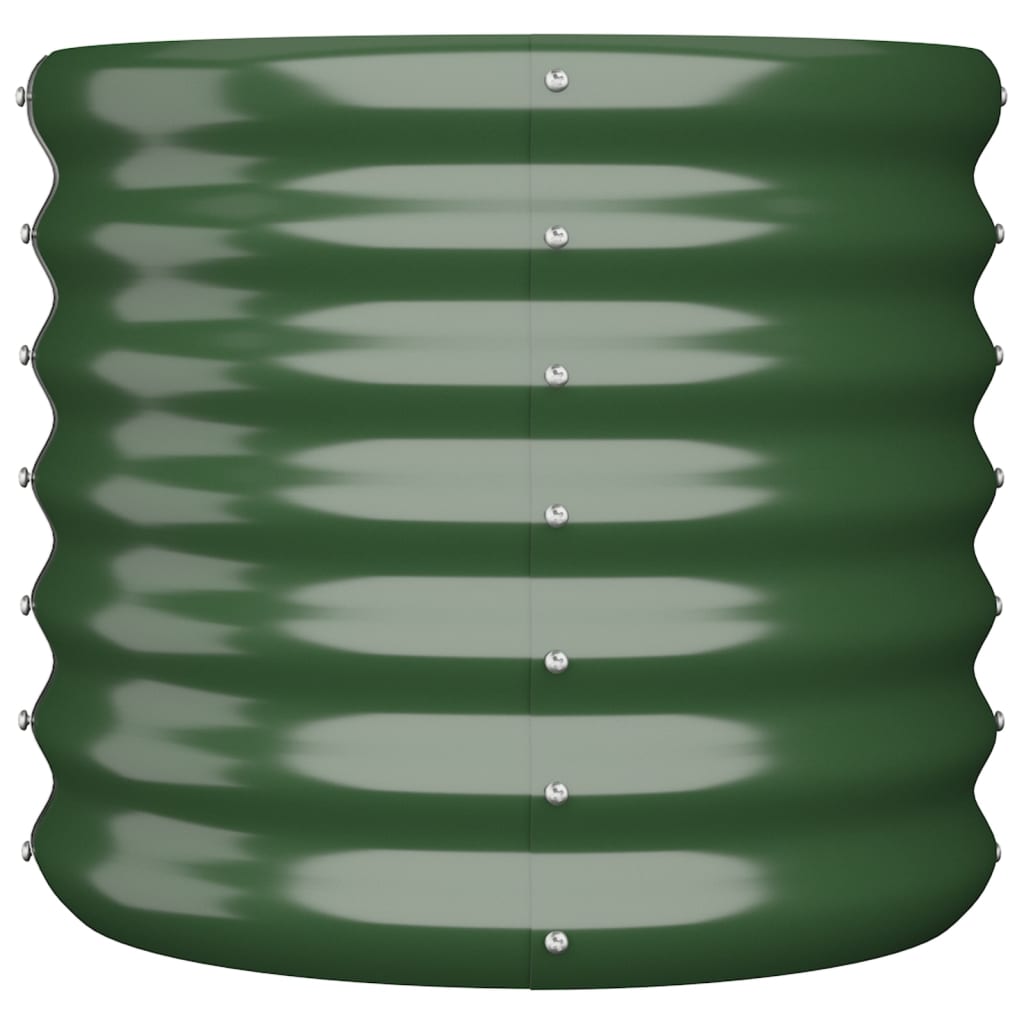 vidaXL Pflanzkübel Verzinkter Stahl 40x40x36 cm Grün