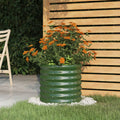 vidaXL Pflanzkübel Verzinkter Stahl 40x40x36 cm Grün