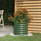 vidaXL Pflanzkübel Verzinkter Stahl 40x40x36 cm Grün