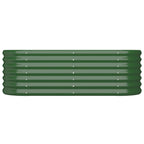 vidaXL Hochbeet Verzinkter Stahl 114x40x36 cm Grün
