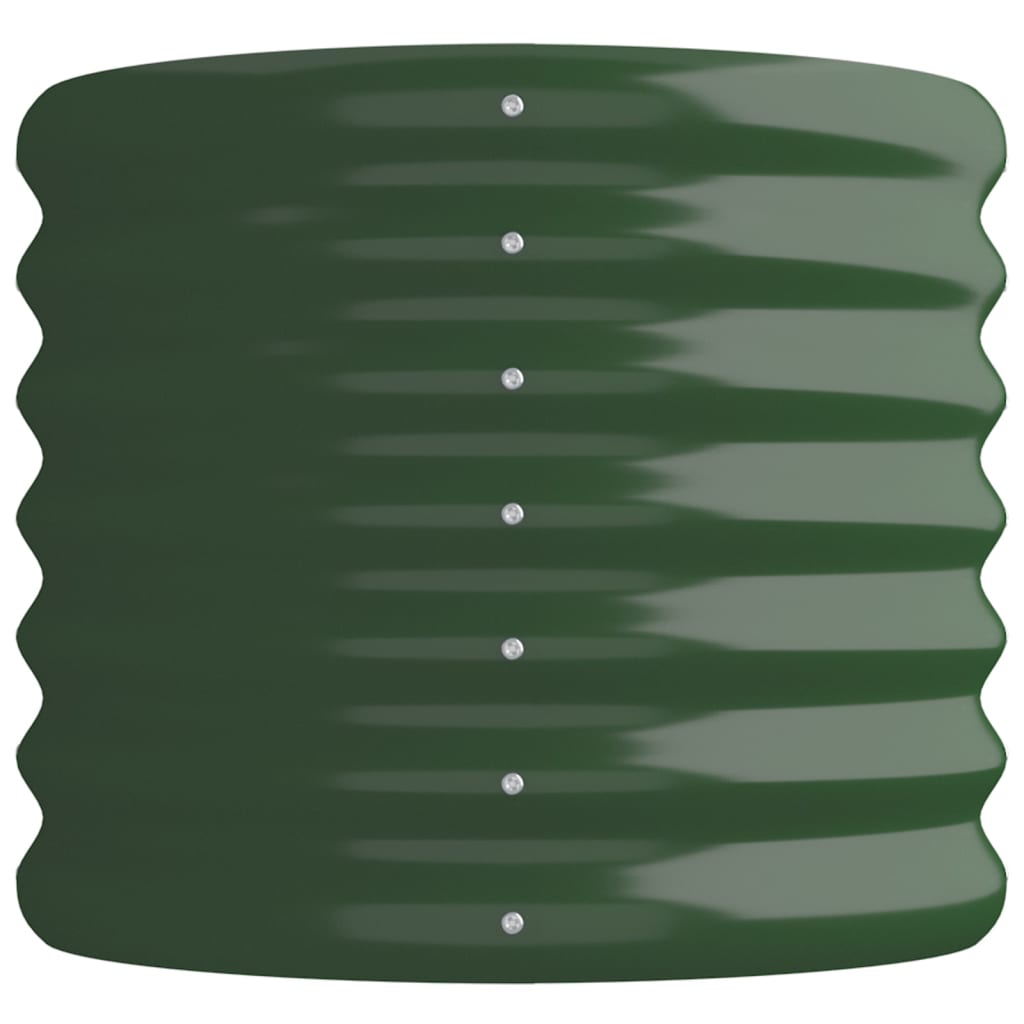 vidaXL Hochbeet Verzinkter Stahl 114x40x36 cm Grün