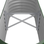 vidaXL Hochbeet Verzinkter Stahl 114x40x36 cm Grün