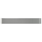 vidaXL Hochbeet Pulverbeschichteter Stahl 512x80x68 cm Silbern