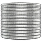vidaXL Hochbeet Pulverbeschichteter Stahl 512x80x68 cm Silbern