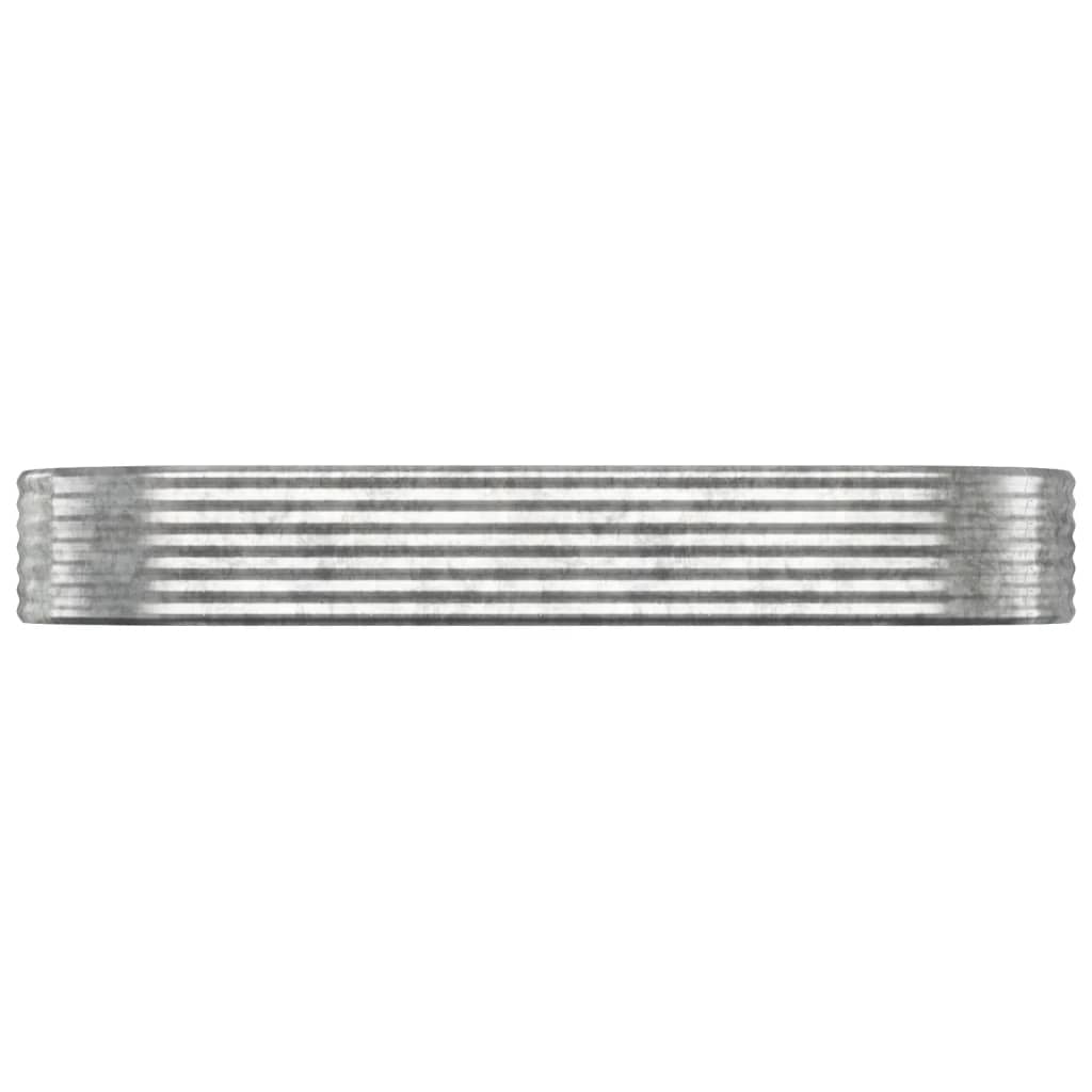vidaXL Hochbeet Verzinkter Stahl 249x100x36 cm Silbern