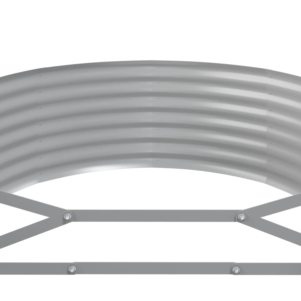 vidaXL Hochbeet Verzinkter Stahl 249x100x36 cm Silbern