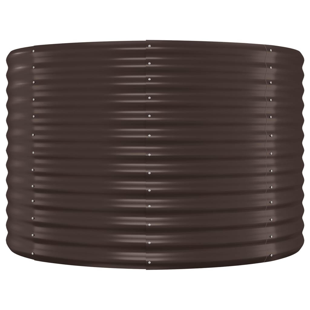 vidaXL Hochbeet Pulverbeschichteter Stahl 175x100x68 cm Braun