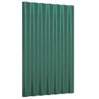 vidaXL Dachpaneele 12 Stk. Verzinkter Stahl Grün 60x36 cm