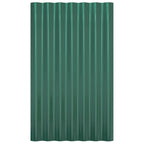 vidaXL Dachpaneele 12 Stk. Verzinkter Stahl Grün 60x36 cm