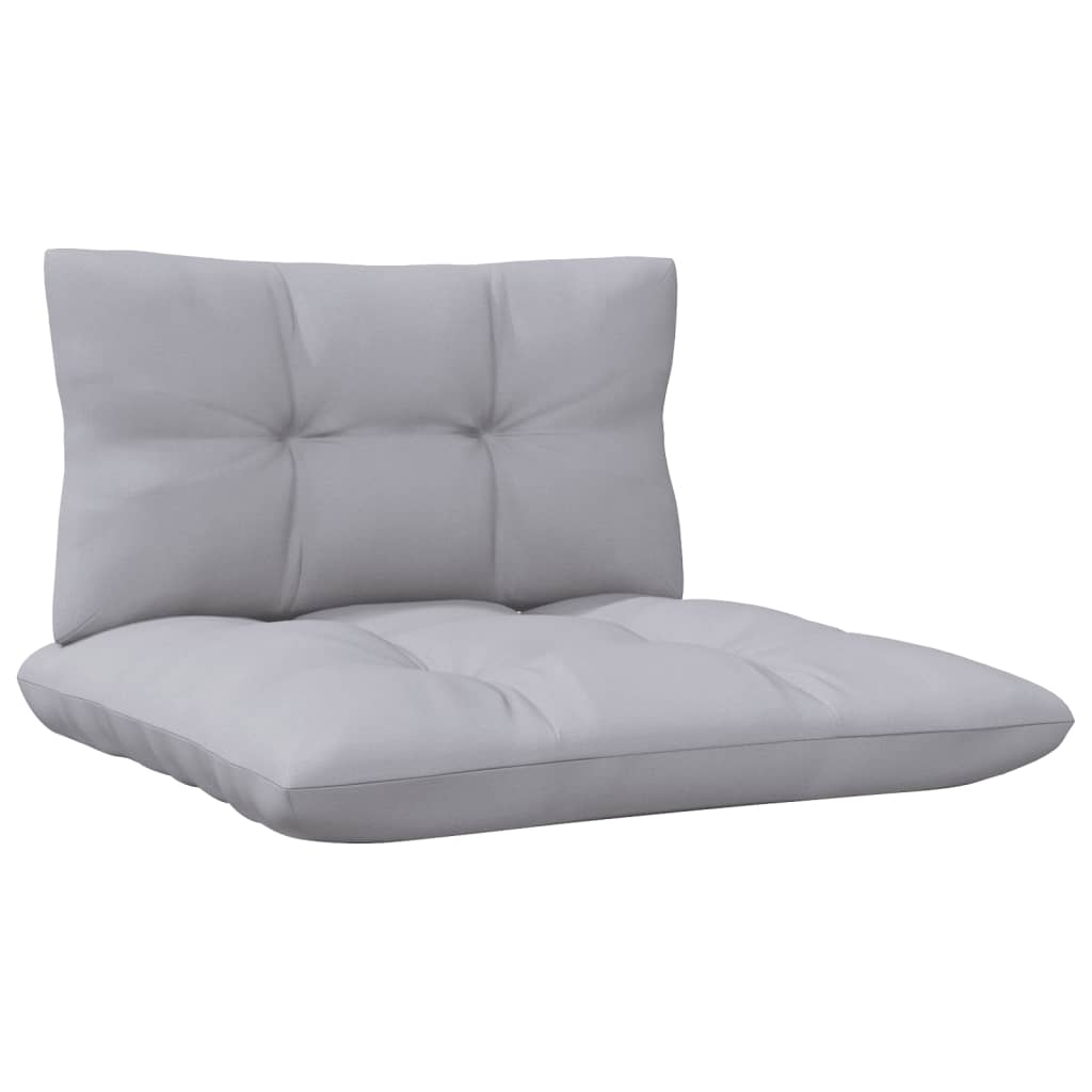 vidaXL 2-Sitzer-Gartensofa mit Grauen Kissen Massivholz Kiefer