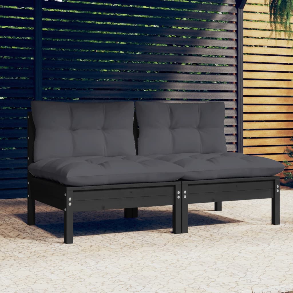 vidaXL 2-Sitzer-Gartensofa mit Creme Kissen Massivholz Kiefer