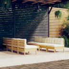 vidaXL 9-tlg. Garten-Lounge-Set mit Kissen Massivholz Kiefer