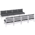 vidaXL 9-tlg. Garten-Lounge-Set mit Kissen Kiefer Massivholz