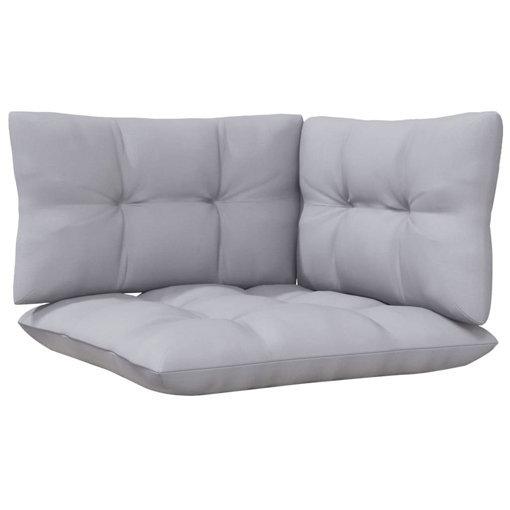 vidaXL 8-tlg. Garten-Lounge-Set mit Grauen Kissen Kiefer Massivholz