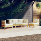 vidaXL 5-tlg. Garten-Lounge-Set mit Kissen Massivholz Kiefer