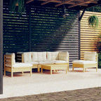 vidaXL 6-tlg. Garten-Lounge-Set mit Kissen Massivholz Kiefer