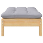 vidaXL 7-tlg. Garten-Lounge-Set mit Grauen Kissen Kiefer Massivholz