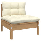 vidaXL 4-tlg. Garten-Lounge-Set mit Kissen Honigbraun Kiefernholz