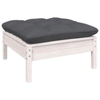 vidaXL 14-tlg. Garten-Lounge-Set mit Kissen Weiß Kiefer Massivholz