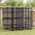 vidaXL Outdoor-Hundezwinger Stahl 3,69 m²