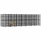 vidaXL Outdoor-Hundezwinger Stahl 12,9 m²