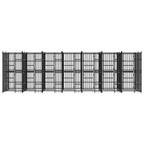 vidaXL Outdoor-Hundezwinger Stahl 12,9 m²