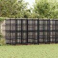 vidaXL Outdoor-Hundezwinger Stahl 12,9 m²