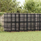 vidaXL Outdoor-Hundezwinger Stahl 12,9 m²