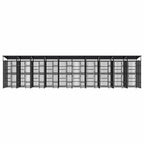 vidaXL Outdoor-Hundezwinger mit Dach Stahl 18,43 m²
