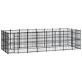 vidaXL Outdoor-Hundezwinger Stahl 22,12 m²