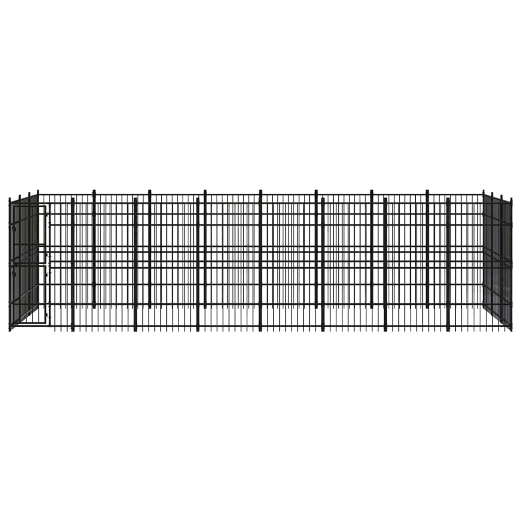 vidaXL Outdoor-Hundezwinger Stahl 22,12 m²