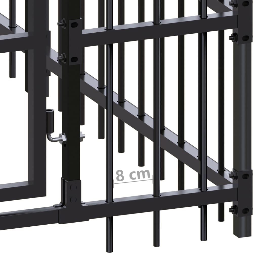 vidaXL Outdoor-Hundezwinger Stahl 33,18 m²