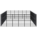 vidaXL Outdoor-Hundezwinger Stahl 55,3 m²