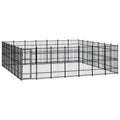 vidaXL Outdoor-Hundezwinger Stahl 45,16 m²