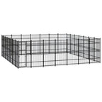 vidaXL Outdoor-Hundezwinger Stahl 45,16 m²