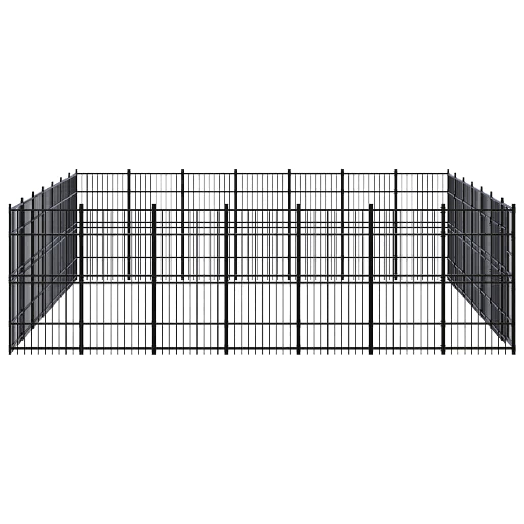 vidaXL Outdoor-Hundezwinger Stahl 45,16 m²
