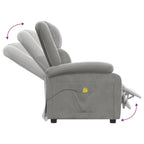 vidaXL Massagesessel Hellgrau Samt