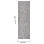 vidaXL Outdoor-Teppich Flachgewebe 80x250 cm Braun und Blau