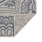 vidaXL Outdoor-Teppich Flachgewebe 80x250 cm Blaues Muster